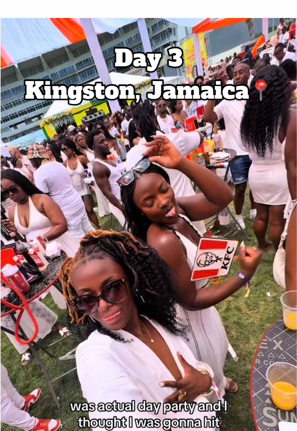 This may have been my fave event . We got there at 11 ish and it ended at 6pm. I loved when dancehall played bc u could tell this was there shit🥹🥳. Also the Jamaican girlies thought me that you should use got2be as setting spray! Their makeup was sitting in this heat #jamaica #traveltok #daybreakjamaica  #kingston 