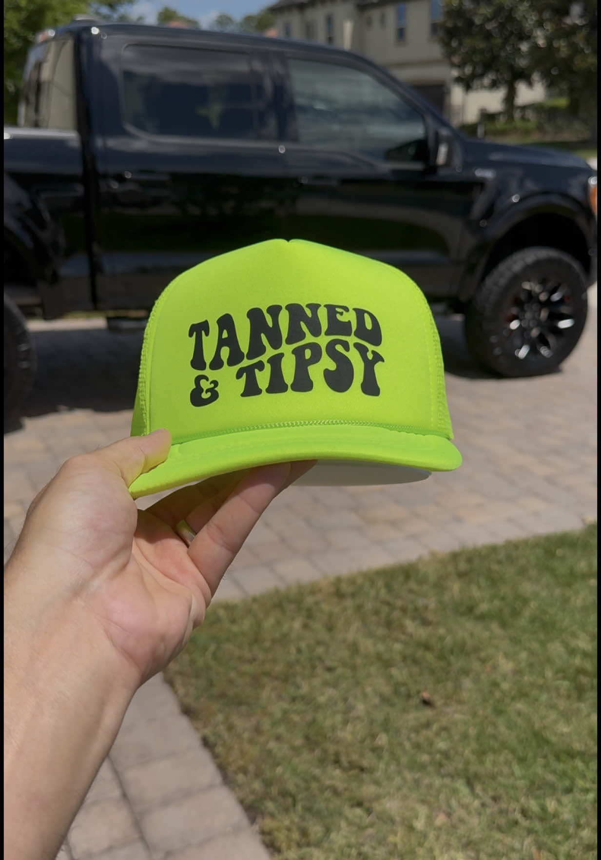 Tanned & Tipsy Mesh Back Truckers just dropped in 4 neon colors! 
