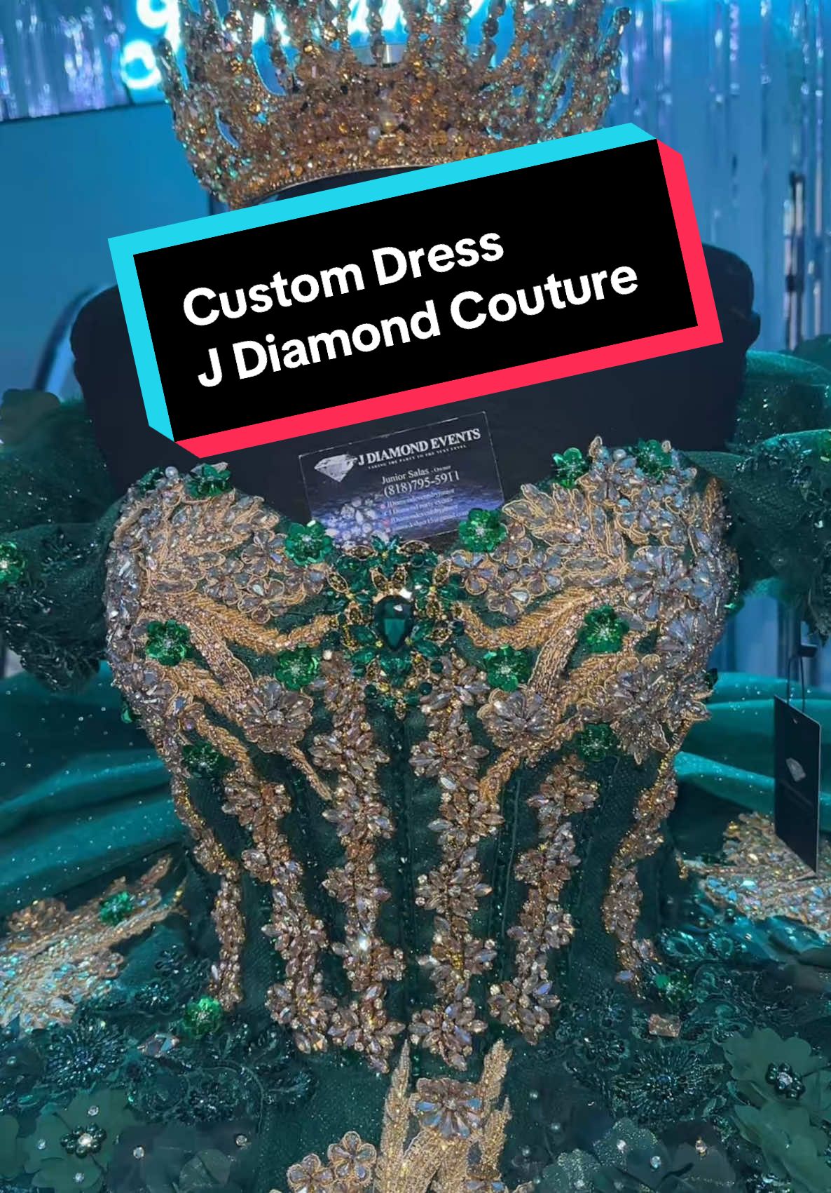Thank you for trusting me on your special day 🙏🏻 🍃  J Diamond Couture 💎 #jdiamondevents #quinceañera #quinceañeras #quince #xvaños #quinceparty #quinceaños #fyp #parati #losangeles #quinceañeracheck #quinceañeradress #xvdress #quincedress #vestidosde15 #princess #greendress #dreamdress #customdress #losangeles #dtla #enchanted #sweet16 