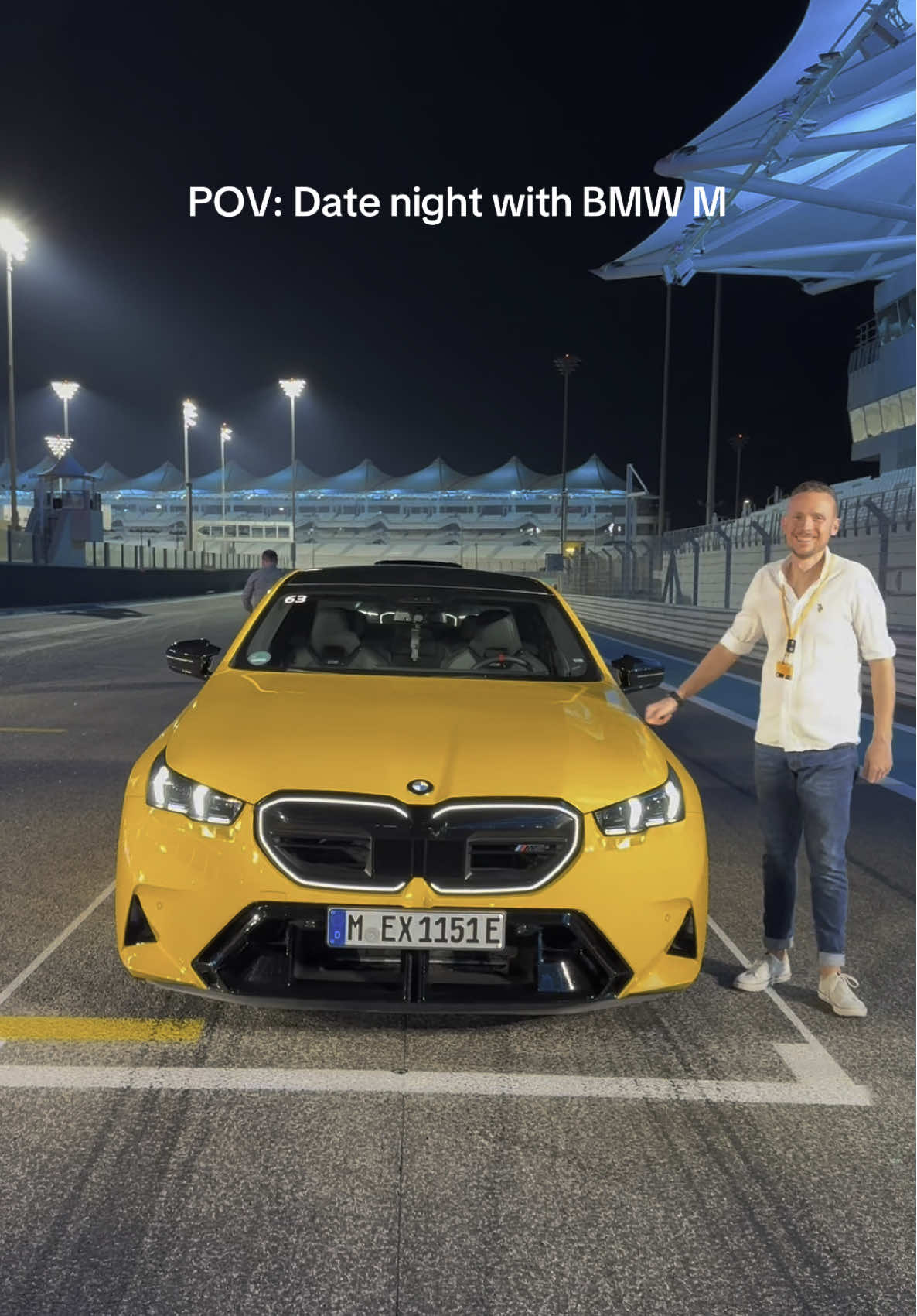 A night to remember. The thrill of BMW M, the magic of an F1 track and dinner on the starting grid. ✨ @BMW M @bmw #bmw #bmwm #m5 #m3 #g90 #mexperience #abudhabi #yasmarina #f1 #fy #fyp 