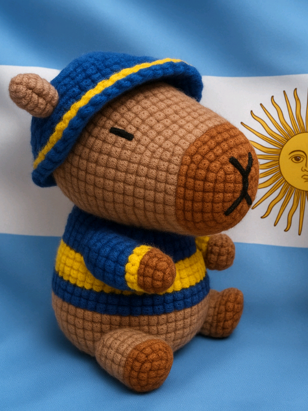 #amigurumi #toys #doll #tejidoamano #crochet #capibara #capybara #carpincho #bocajuniors #boca 