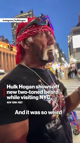 What a contrast! Hulk Hogan showed off his dramatic new two-tone beard during an outing in New York City.