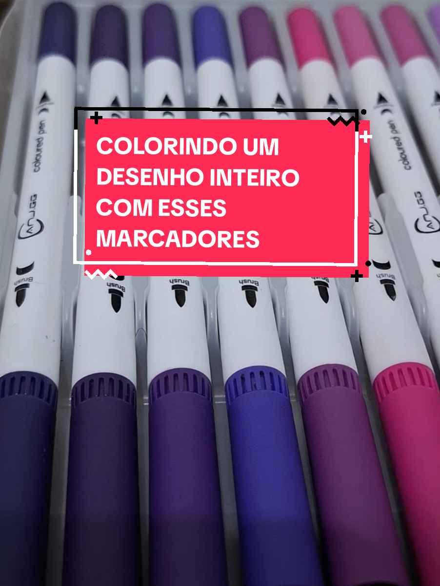 Colorindo um desenho inteiro com os marcadores BRUSH PEN e provando que a folha não esfarera e o desenho não mancha. #tutorial #brush #arte #tiktoknews #bobbigoods #viral_video 