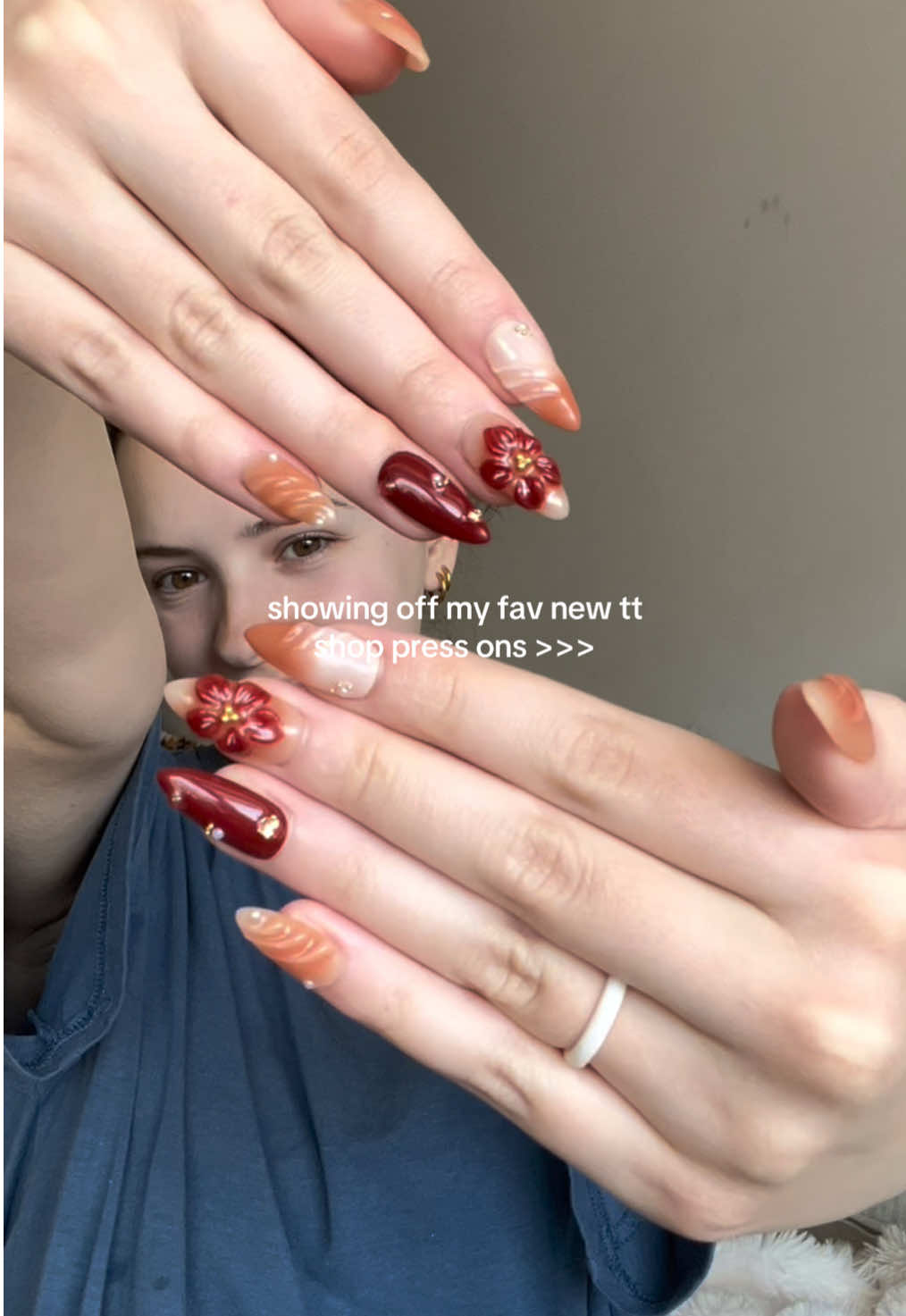 Thank you SO MUCH @Nailphoria for this beyond gorgeous set 🥹 you girls know I’m a press on girly through and through and I think I just found my new favorite brand !!! <3 #nailphoria #pressonnails #springnails 