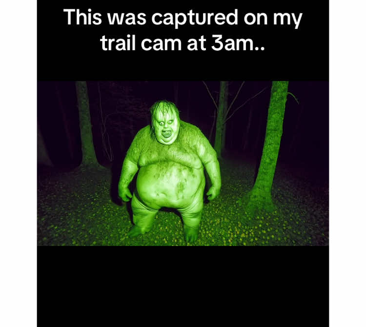 This was captured on my trail cam at 3am.. #fyp #trailcam #caughtoncamera #creepy #scary #creature #skinwalker 