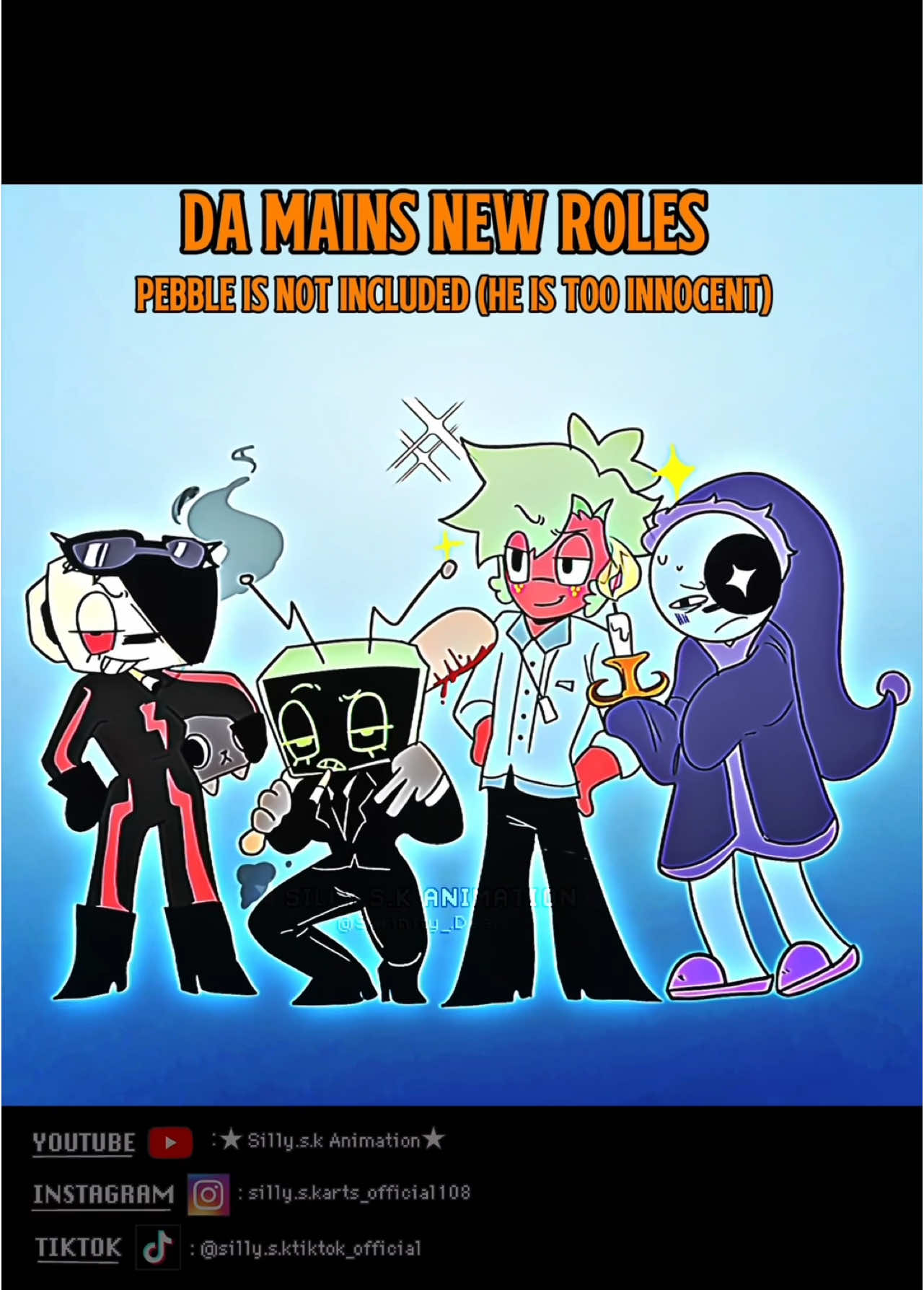 ✨The Mains new roles✨ [ joke, not real for sure ] . . . . . #dandysworld #sprout #shelly #vee #astro #pebble #lospingunos #animation #meme #fypシ゚ #trending #alightmotion 
