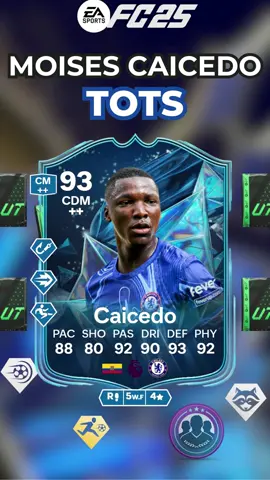 MOISES CAICEDO TOTS 93 STATS OFICIALES EN TOTS PREMIER LEAGUE !!! #eafc25 #fc25 #eafc #fut25 #fifa25 #fifaultimateteam #fifa #easports #tots #teamoftheseason #caicedo #moisescaicedo #ecuador