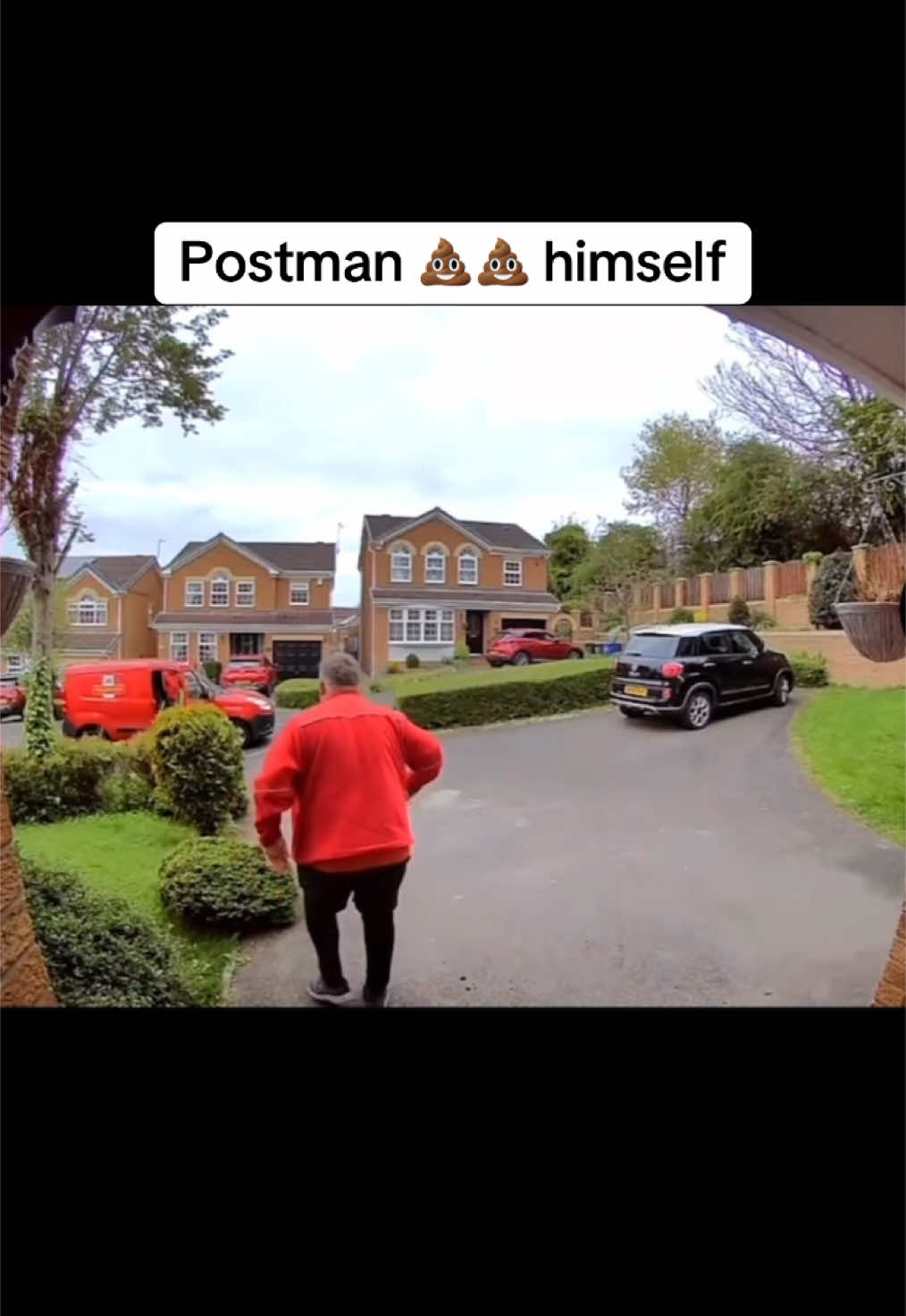 Postman has a little accident on the job #fyp #postman #cctv #caught #caughtoncamera 