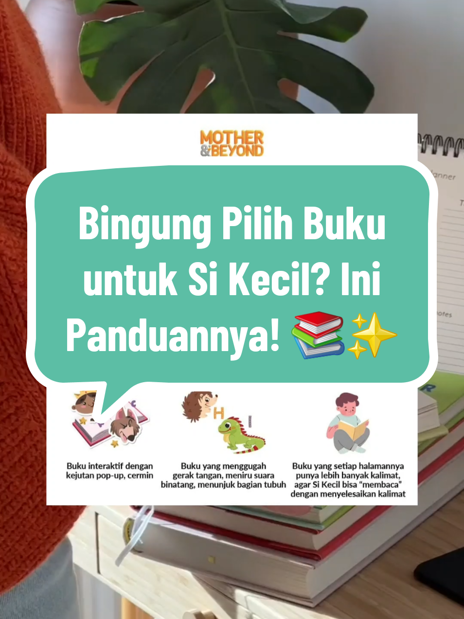 Buku untuk bayi itu nggak bisa asal pilih, lho! 🤔 Tiap usia punya kebutuhan stimulasi yang berbeda 🧠 Misalnya, bayi 0-3 bulan cocoknya buku hitam-putih kontras, sementara 10-12 bulan lebih suka buku interaktif yang bisa dipegang dan dipencet-pencet! 🖐️🦁 Yuk, pilih buku yang sesuai usia biar waktu bacamu makin seru dan bonding jadi lebih hangat! 🥰 Kalau kamu punya buku favorit buat si kecil, share di kolom komentar ya! ✨ Jangan lupa follow aku untuk tips parenting dan nutrisi lainnya! 💕 #keluarga #ayah #ibu #ayahibu #orangtua #anak #kakak #adik #bayi #balita #cipung #nagita #nikitawilly #parenting #tipsparenting #kakgem #lekdamis #newborn #mpasi #relate 