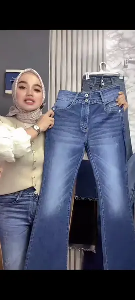 Celana Panjang Cutbray Highwaist Wanita Jeans Premium Cewek Polos Stretch Soft Jeans || COD