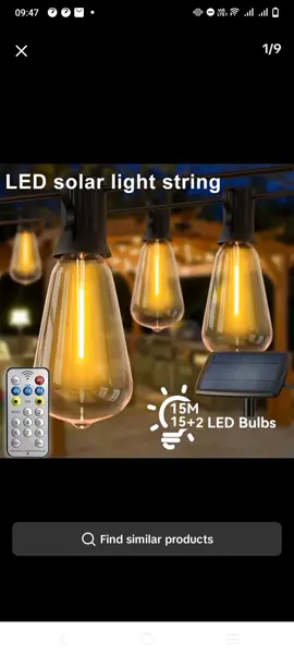 15m 32 Big Bulbs LED Solar String Lights Outdoor Waterproof ST38 Solar Patio Fairy Lights Outdoor Hanging Lights for Garden Backyard Bili na!