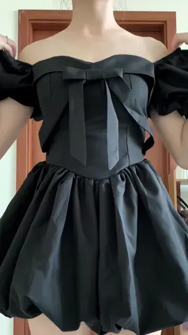 Váy Bí Tay Bồng Phối Nơ #vaybi #vaytaybong #vaykieunu #thoitrangnu #xuhuong 