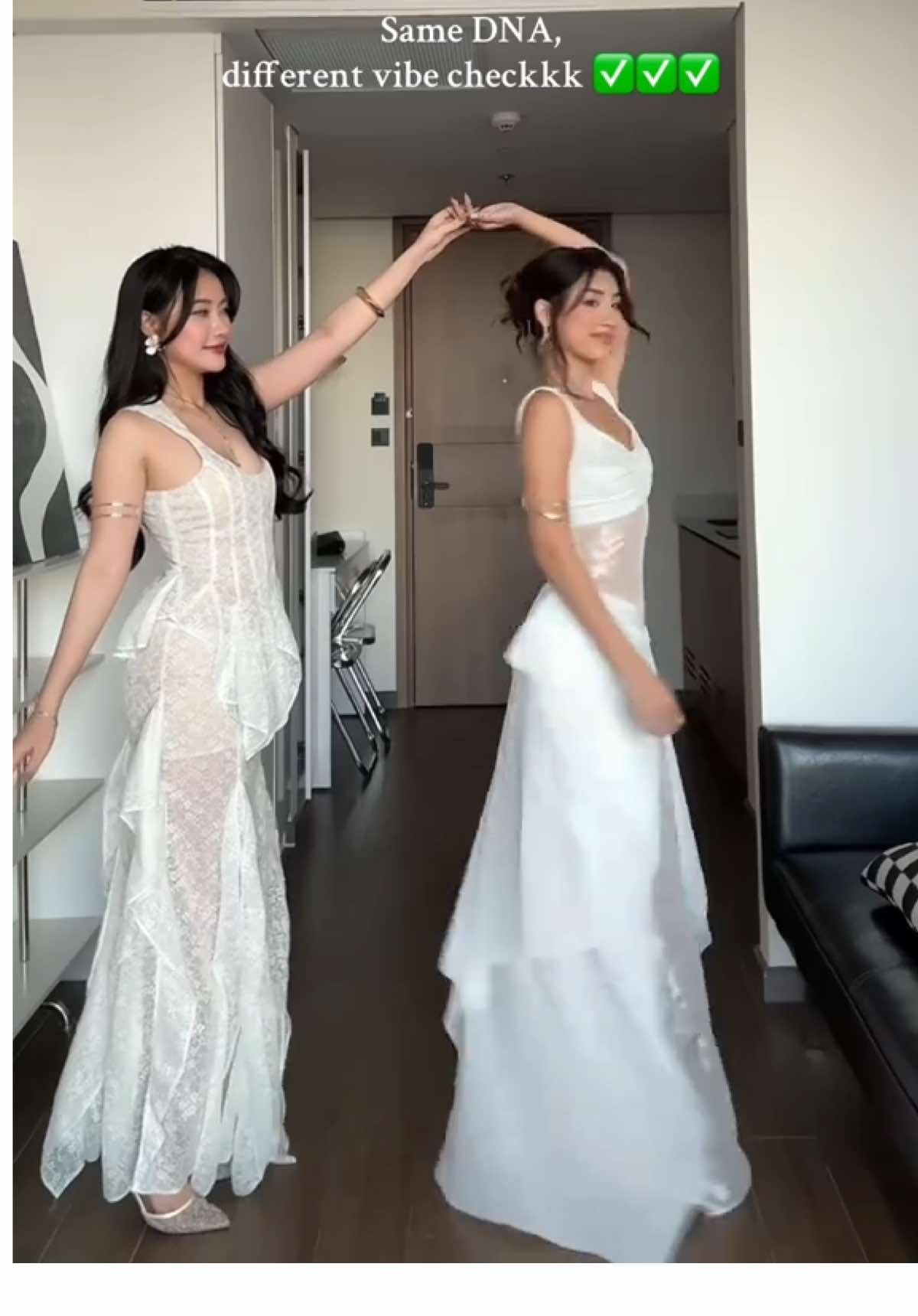 Winning at life 1-0 when you have a  sister to dance this trend with 🙂‍↔️🙂‍↔️🙂‍↔️ @resses.clother @SeaSoul 