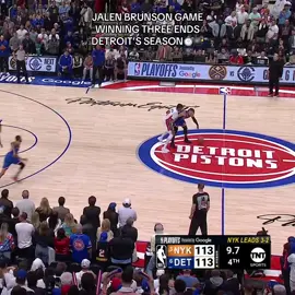 JALEN BRUNSON GAME WINNING THREE ENDS THE SERIES N THE PISTONS SZN #NBA #viral #fyp #clutch #sports 