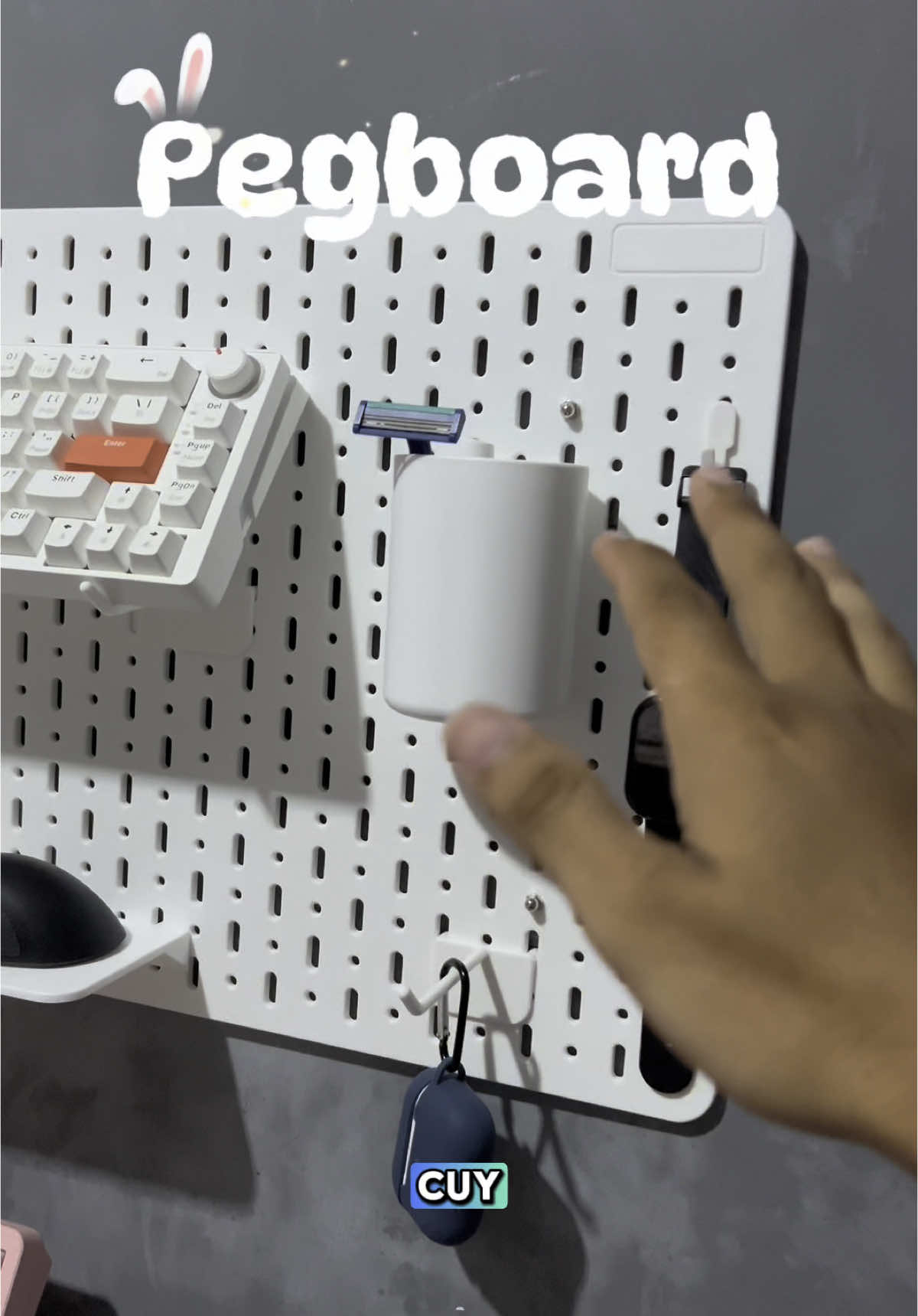 Pegboard untuk mempercantik tampilan setup kalian nih #pegboard 