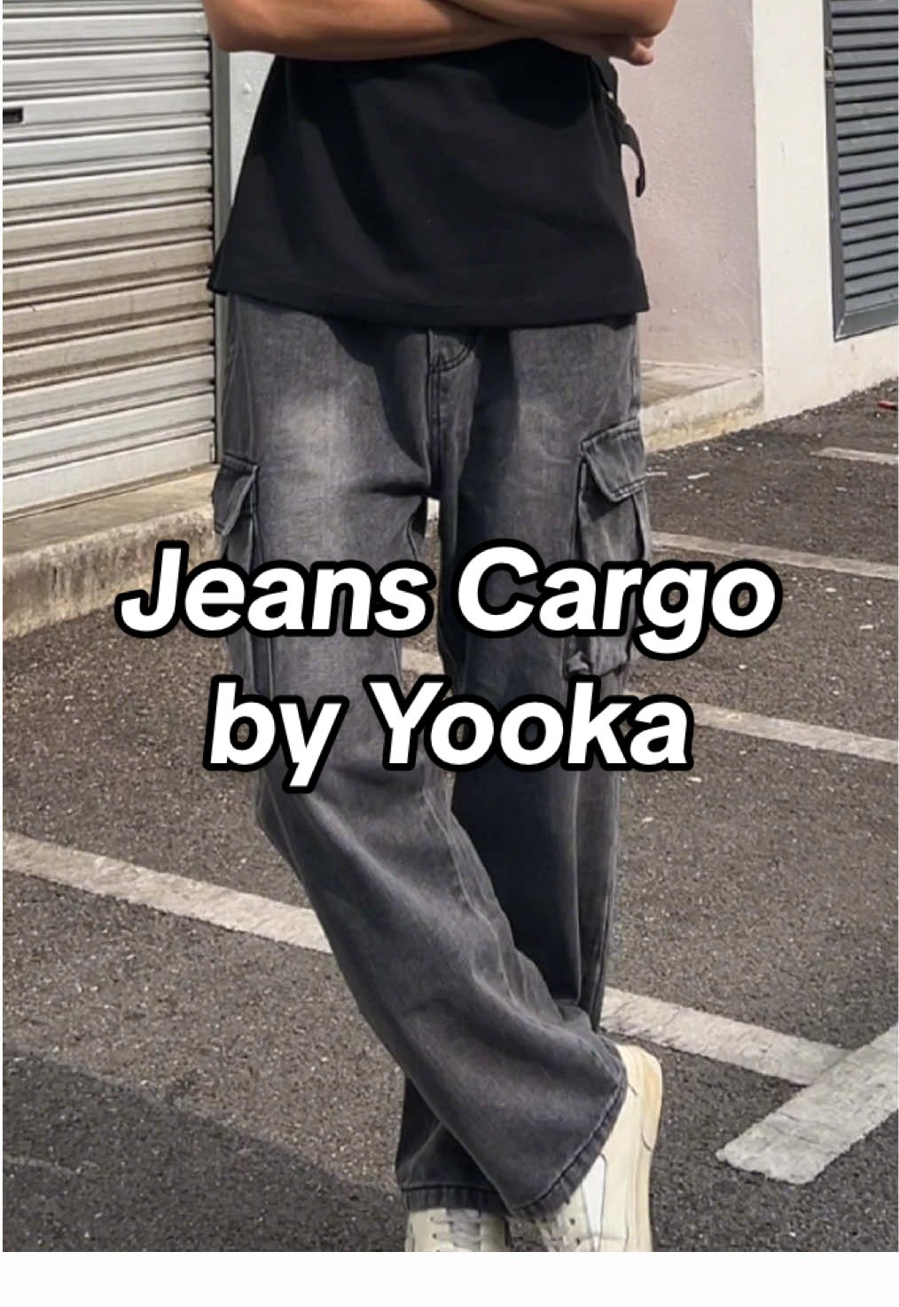 cantik geng cargo straight cut yooka ni😮‍💨, rugi tak grab! Colour:Grey Size: L for 173cm/55kg #fyp #menoutfit #menoutfitideas #outfitideas #yooka #cargojeans #studentoutfits 