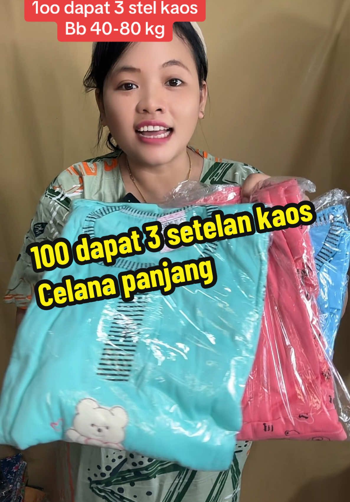 Stok terbatas #100dapat3stelan #setelanbebydoll #setelankaos #setelanmurah 