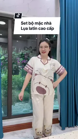Lại thêm vào tủ đồ 1 set bộ pyjama lụa latin cao cấp, đẹp, sang cho các mom đây #pyjama #setbomacnha #mepepssi #boluamacnha #xuhuong #pizama 