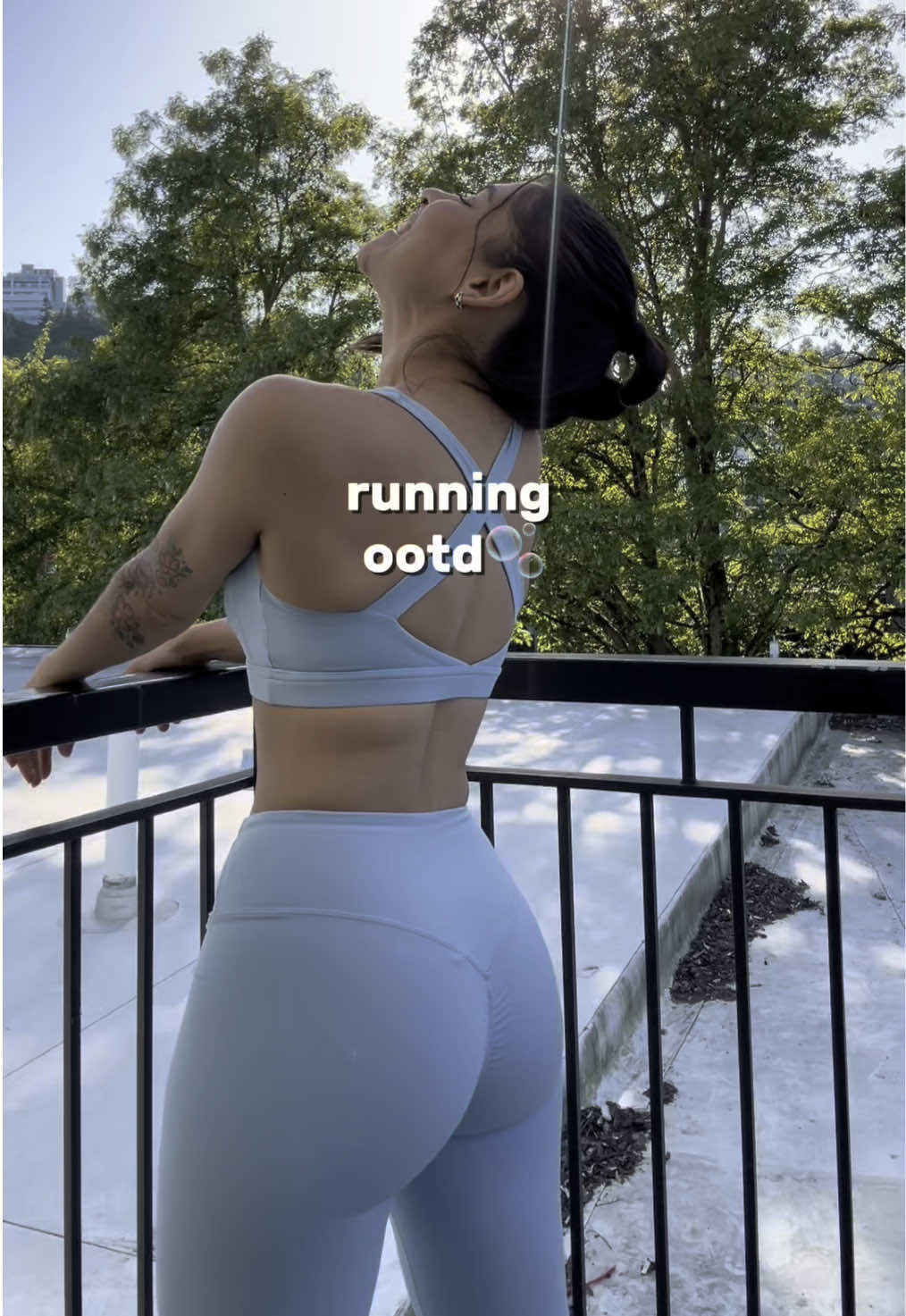 How are we liking the baby blue set? #runner #Fitness #fyp #motivation #foryoupage 