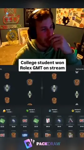 College student won Rolex GMT on stream #kickstreaming 