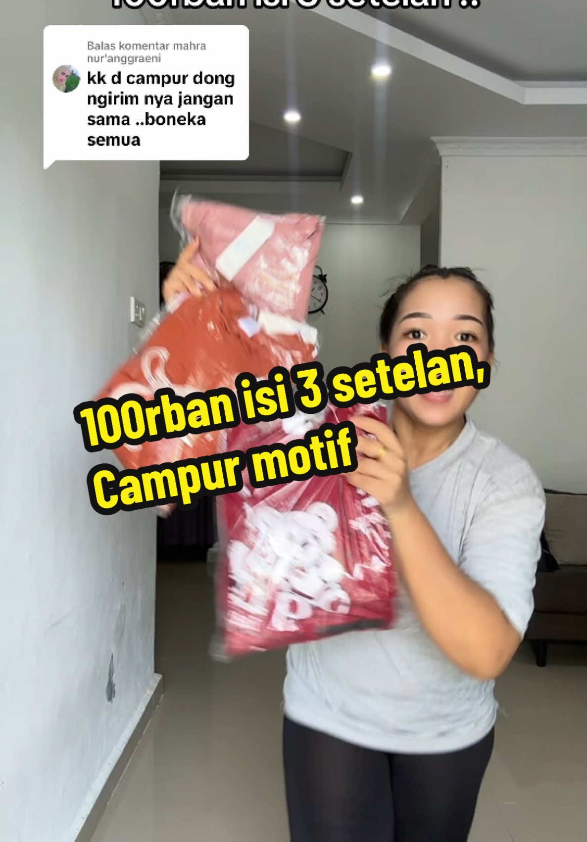 Membalas @mahra nur'anggraeni stok nggk banyak kak #setelan #setelanharian #setelanwanita #setelanseharihari #setelanmurah #setelantebal #paketusaha #setelanpaketusaha #setelan100dapat3 #jualsetelan 