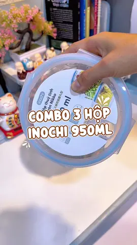 Combo 3 Hộp Thủy Tinh Nikko 950ml Nắp Gài 4 Cạnh Kín Hơi An Toàn Lò Vi Sóng Máy Rửa Chén #hopthuytinh #hopdungthucpham #hopnikko #giadungbep