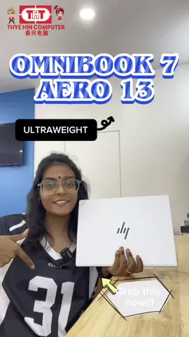 Experience Power & Portability | OmniBook 7 Aero 13 Discover the perfect blend of performance and sleek design with the OmniBook 7 Aero 13. Engineered for professionals and students alike, this lightweight laptop delivers seamless multitasking, vibrant visuals, and long-lasting battery life — all packed into an ultra-slim chassis. Whether you're working, creating, or on the move, the Aero 13 is your reliable everyday companion. Key Highlights: Lightweight and ultra-portable design Crisp and vibrant 13