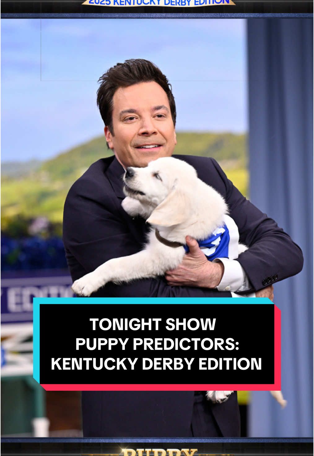 Tonight Show Puppy Predictors: @kentuckyderby Edition! 🐾 🏇 #FordPartner #FallonTonight Pick the winning order of the top 10 horses in the Kentucky Derby for your chance to win the @Ford Motor Company Stable of three brand-new vehicles! Enter at the link in bio. NO PURCH. NEC. 50 US/DC 21+ with valid driver’s license. Begins 4/26/25; ends 5/3/25. Visit the link in bio for rules.
