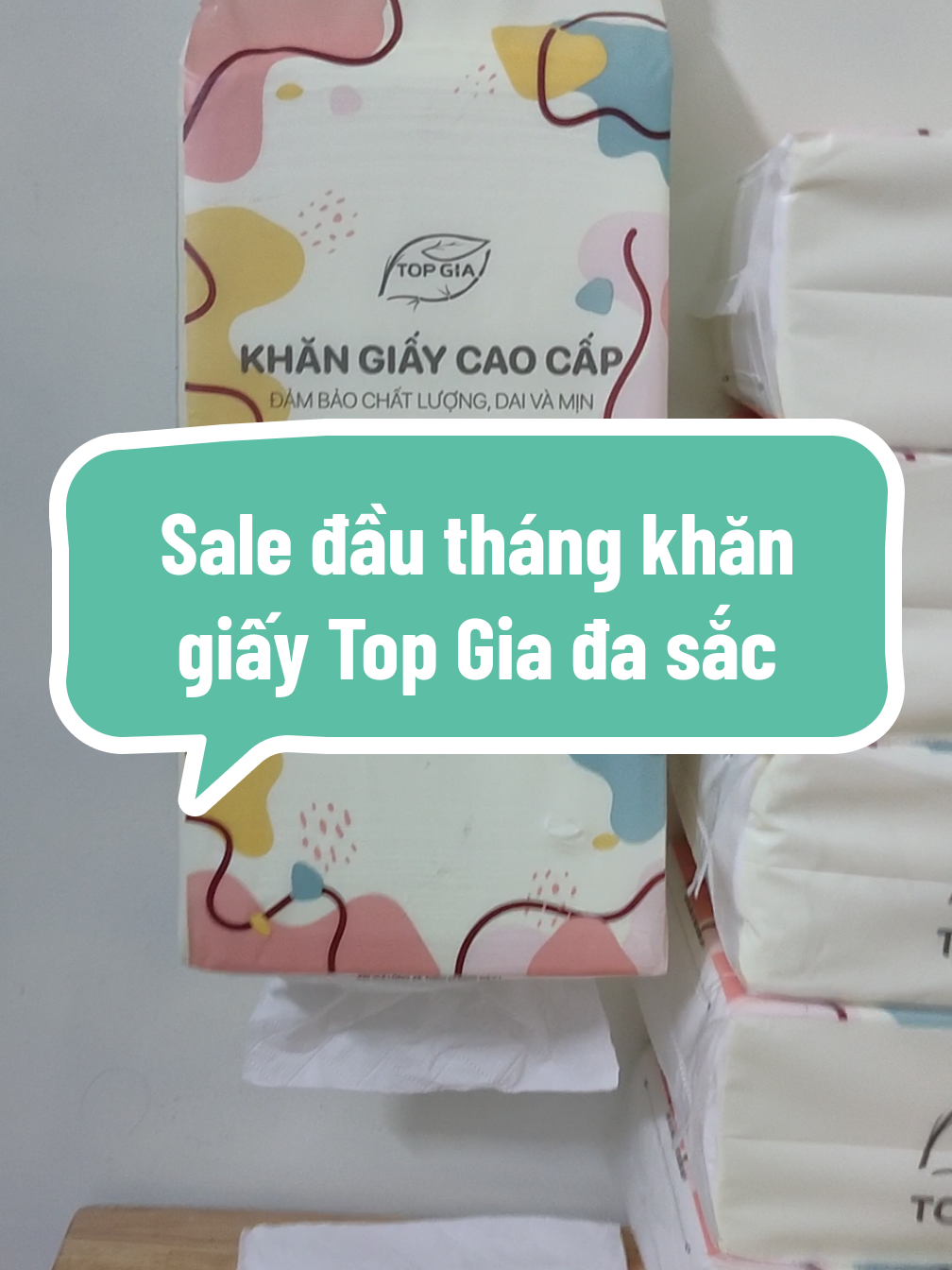 Sale sốc đầu tháng hơn 100k 6 bịch lớn khăn giấy Top Gia đa sắc miễn ship tận nhà #khangiaytopgia #tiepthilienkettikokshop #ngocchinhshop 