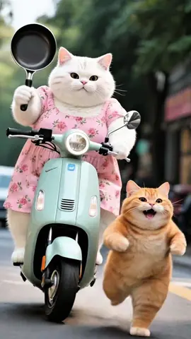 My wife was angry today #funny #funnyvideos #funnycat #aivideo #foryourpage 