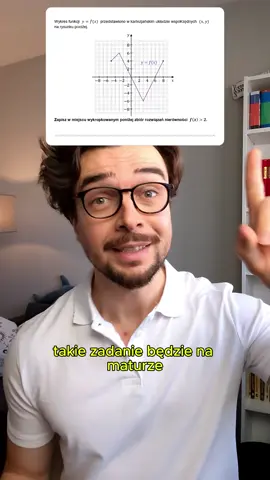 Umiesz typowe zadania maturalne? Sprawdźmy! Odczytywanie nierówności z wykresu funkcji. #zadaniamaturalne #matura #matematyka #maturazmatematyki #matura2025 
