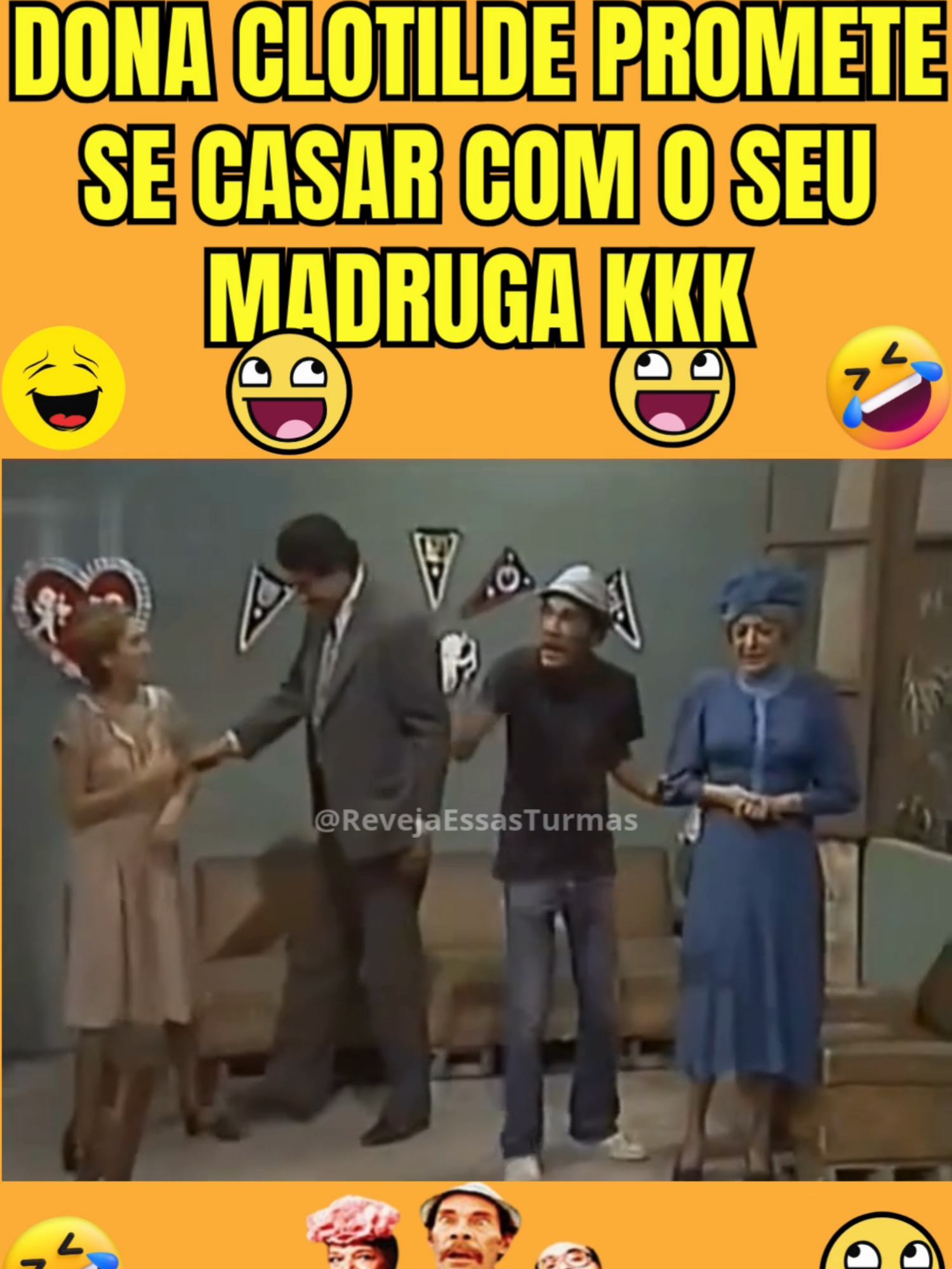 DONA CLOTILDE PROMETE SE CASAR COM O SEU MADRUGA KKK #Chaves #Madruga #Kiko #Chiquinha #ProfessorGirafales #DonaFlorinda #Serie #TV #Comedia #Humor #Fyp #Risadas