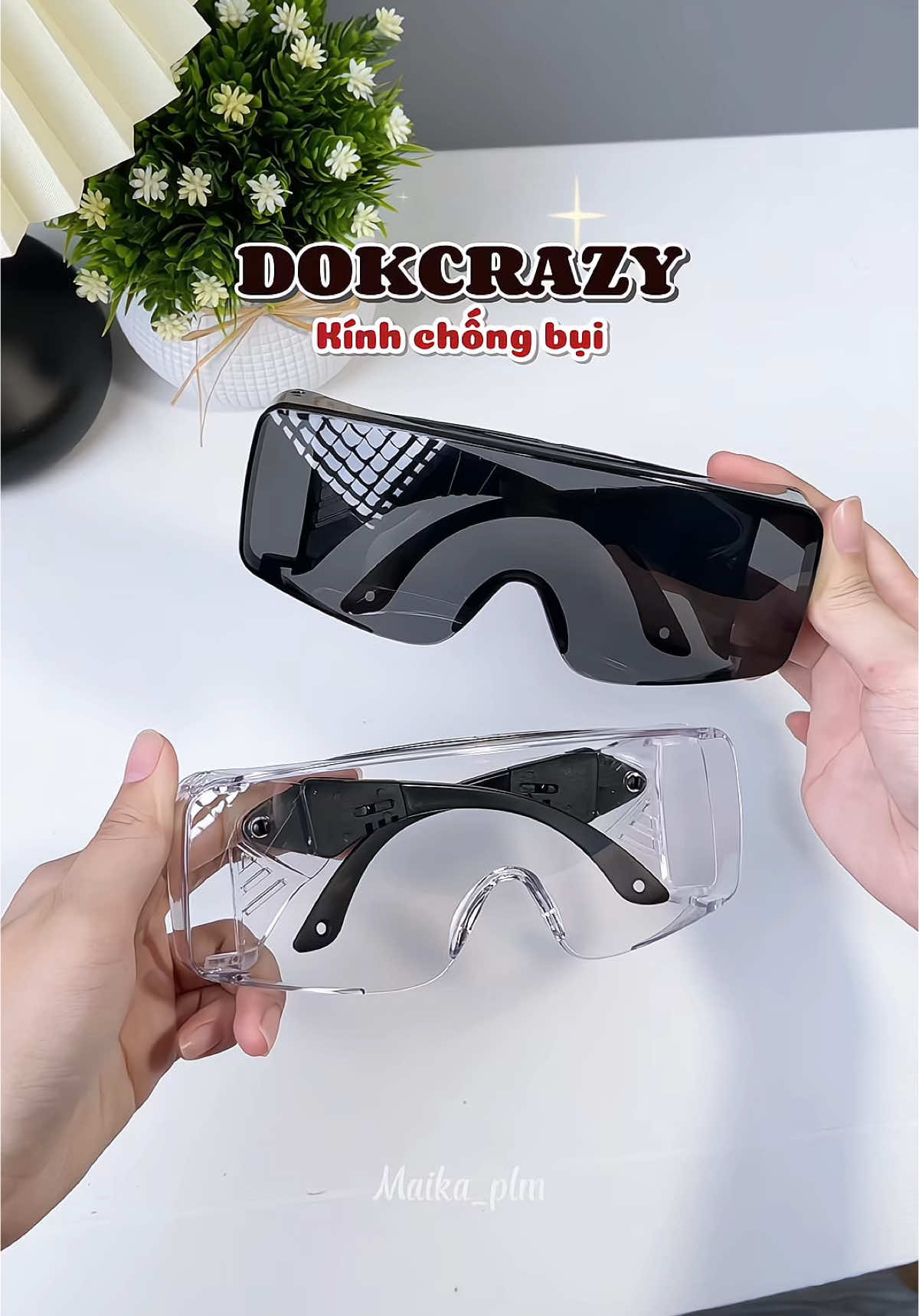 Kính chống bụi DOKCRAZY✨🥰 #maika #maikaplm #maikaunbox #xuhuong #kinhchongbui #kinhram #kinhdokcrazy #kinhdimua #kinhchongbuididuong #kinhchongbuidokcrazy #dokcrazy 