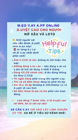 M.ẹo V.ay A.pp Online D.uyệt Cao Cho Người Nớ Xậu và LĐTD #vayapp #xuhuongtiktok2025 #noxau #meovaytien #duyetcao#vayonline2025 #vayonlinededuyet #tiktoktips 