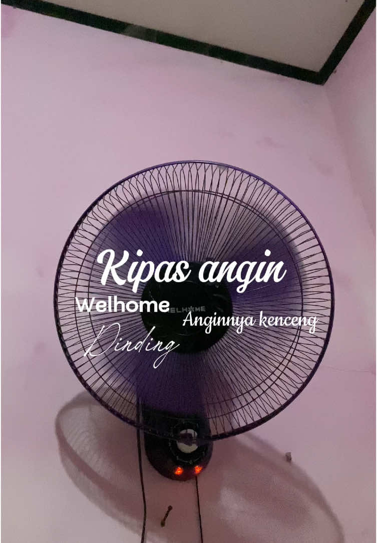 Kipas angin dinding dari Welhome anginnya kenceng dan pastinya nggak berisik #kipas #kipasangin #kipaswelhome #kipasangindinding 