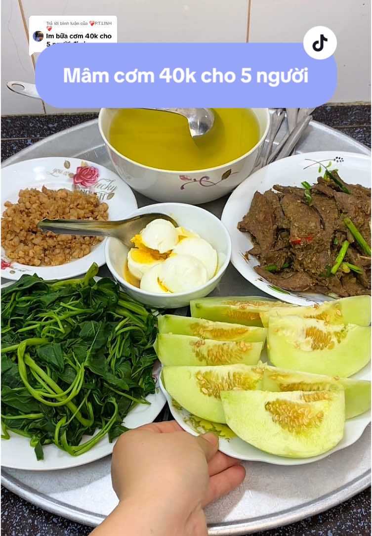 Trả lời @❤️‍🩹P.T.LINH ❤️‍🩹   Thực hiện thử thách nấu bữa cơm 40 ngàn cho 5 người ăn nhé @Kim Thoa Bùi NĐ  @Trần Lệ Thu  !!!  #Vlog #buacomgiadinh #kimthoabui01 