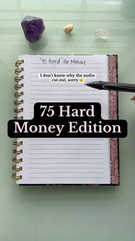 75 hard - money edition!! Can you complete this challenge? I promise it’ll be worth it if you do! #budgetingtiktok #budgetingforbeginners #budgeting #howtobudget #moneymindset #75hard 