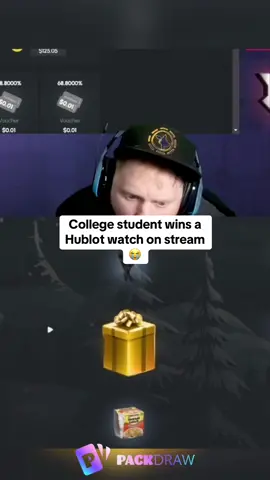 College student wins a Hublot watch on stream 😭 #kickstreaming 