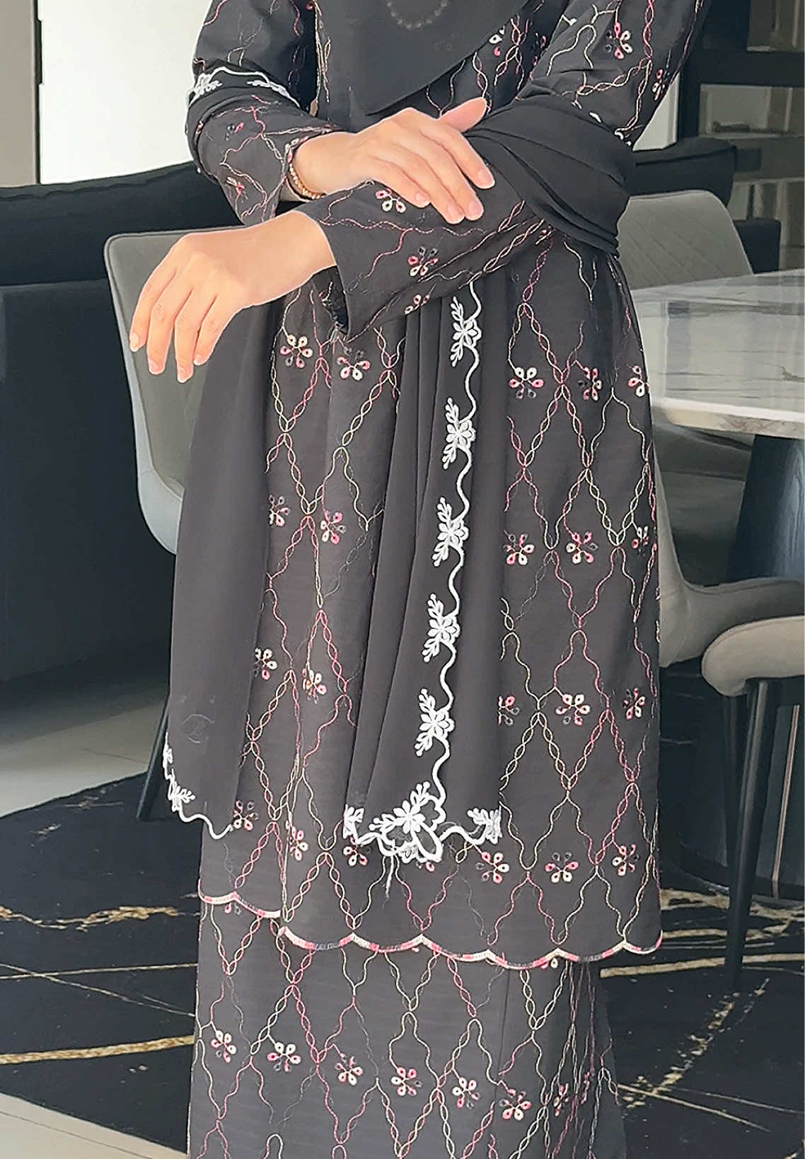 Beg kuning sini ▶️ @Jamilah 𐙚  Kurung cotton embroidery nadelia ni cantik betul ✨ #kurungcotton #kurungcottoncantik 