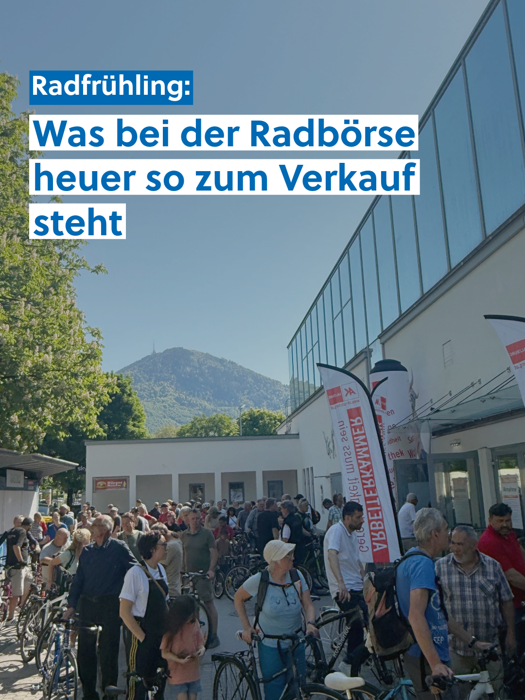 Der Radfrühling der Stadt Salzburg und die AK-Radbörse finden am Freitag und Samstag erstmals im Volksgarten bzw. der Eisarena statt. Warum sich die Salzburger von ihren Rädern trennen. #wissenmachtwach #radfrühling #radbörse #salzburg