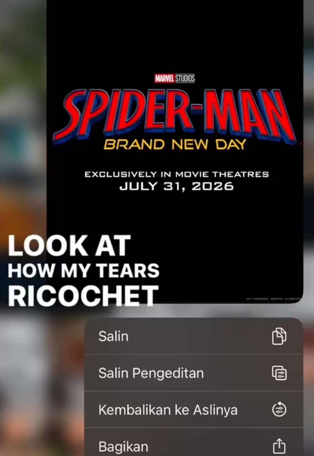there’s no home anymore😔 #spiderman #spidermanbrandnewday #spiderverse #movie 