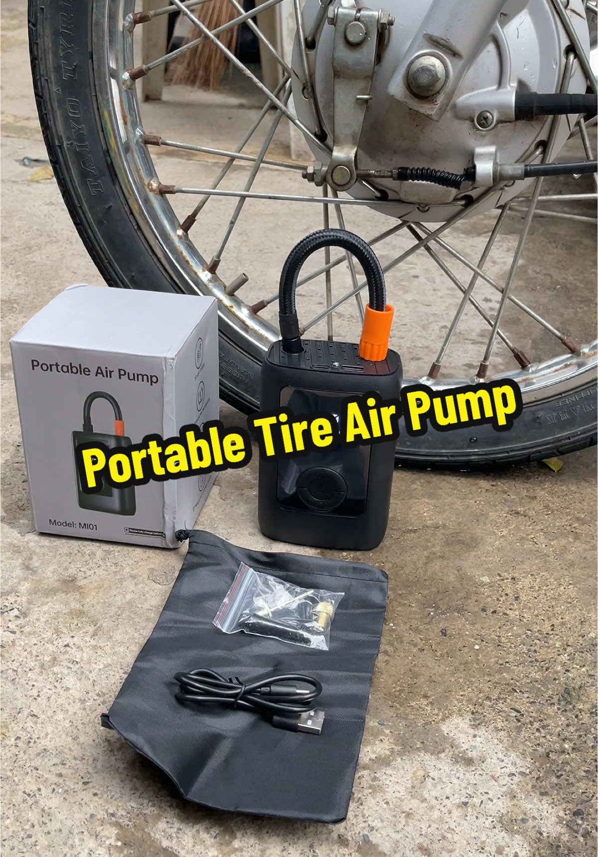 Multi-Function Air Pump Air Compressor with LED Light Mobile Power Supply #airpump #portableairpump #powerbank #ledlight #tireinflator #aircompressor 
