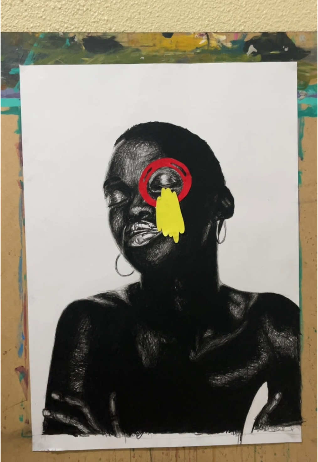 Sight v Vision 12 Charcoal and pastel on paper  2025 #portrait #portraitphotography #homedecor #artwork #peiece #forsale #africanart 