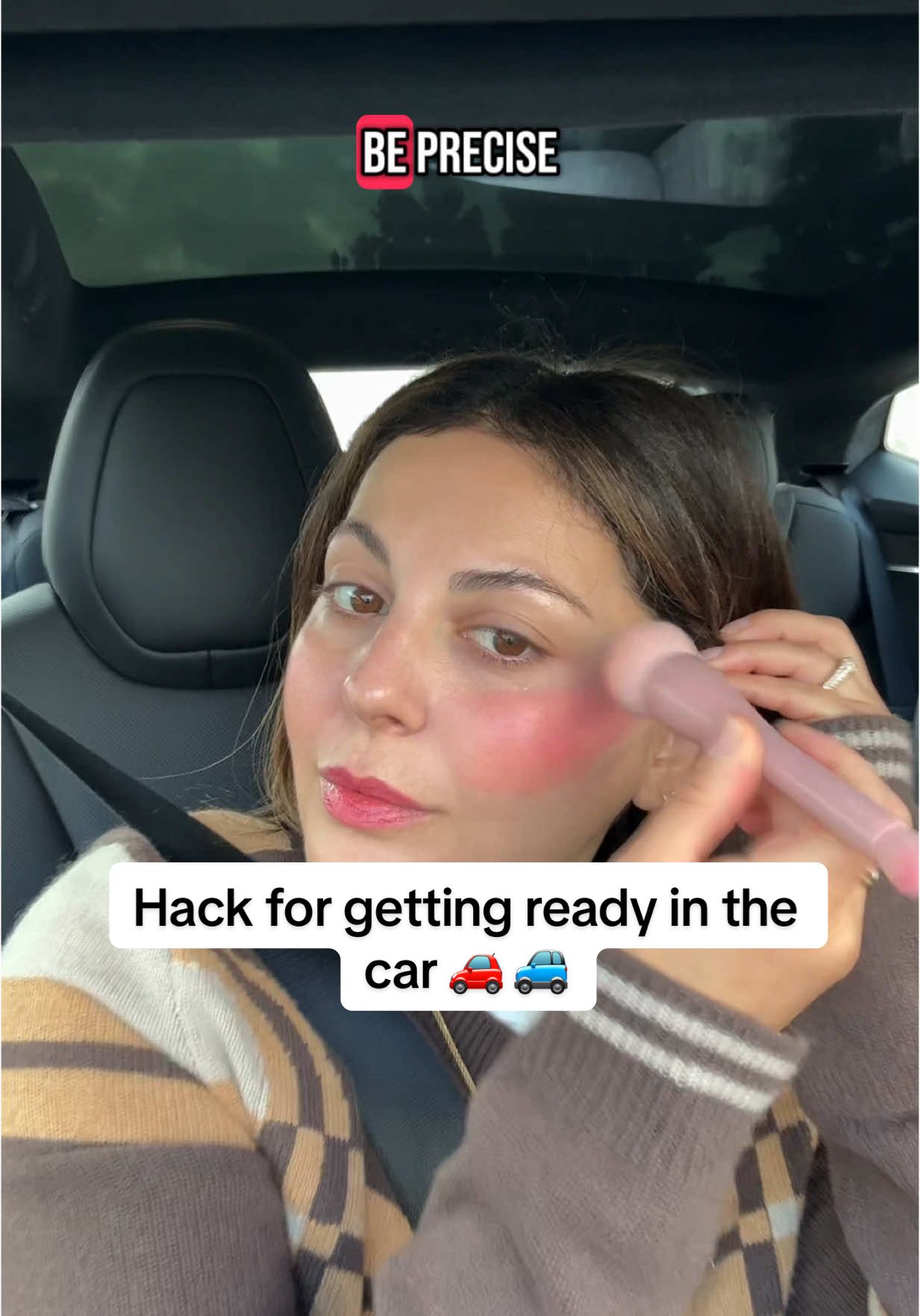 Getting ready in the car is no easy task, but underpainting makes it so much easier. @Ma@Mary Phillips #grwm #makeuptutorial #underpainting