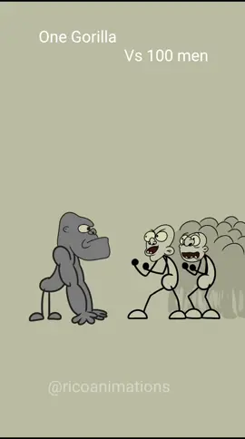 100 men Vs one Gorilla last man standing😀 #memes #ricoanimations0 #viral #rico #funnyvideos #viralvideos #fyp #funnymemes 