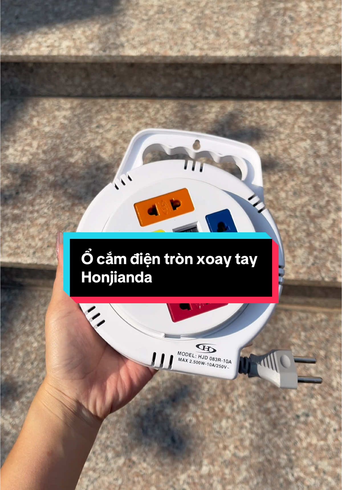 Ổ cắm điện tròn xoay tay Honjianda dây 5m-10m. #ocamdien #ocamdientronxoay #ocamdienhonjianda #halinhpham95 #xuhuong 