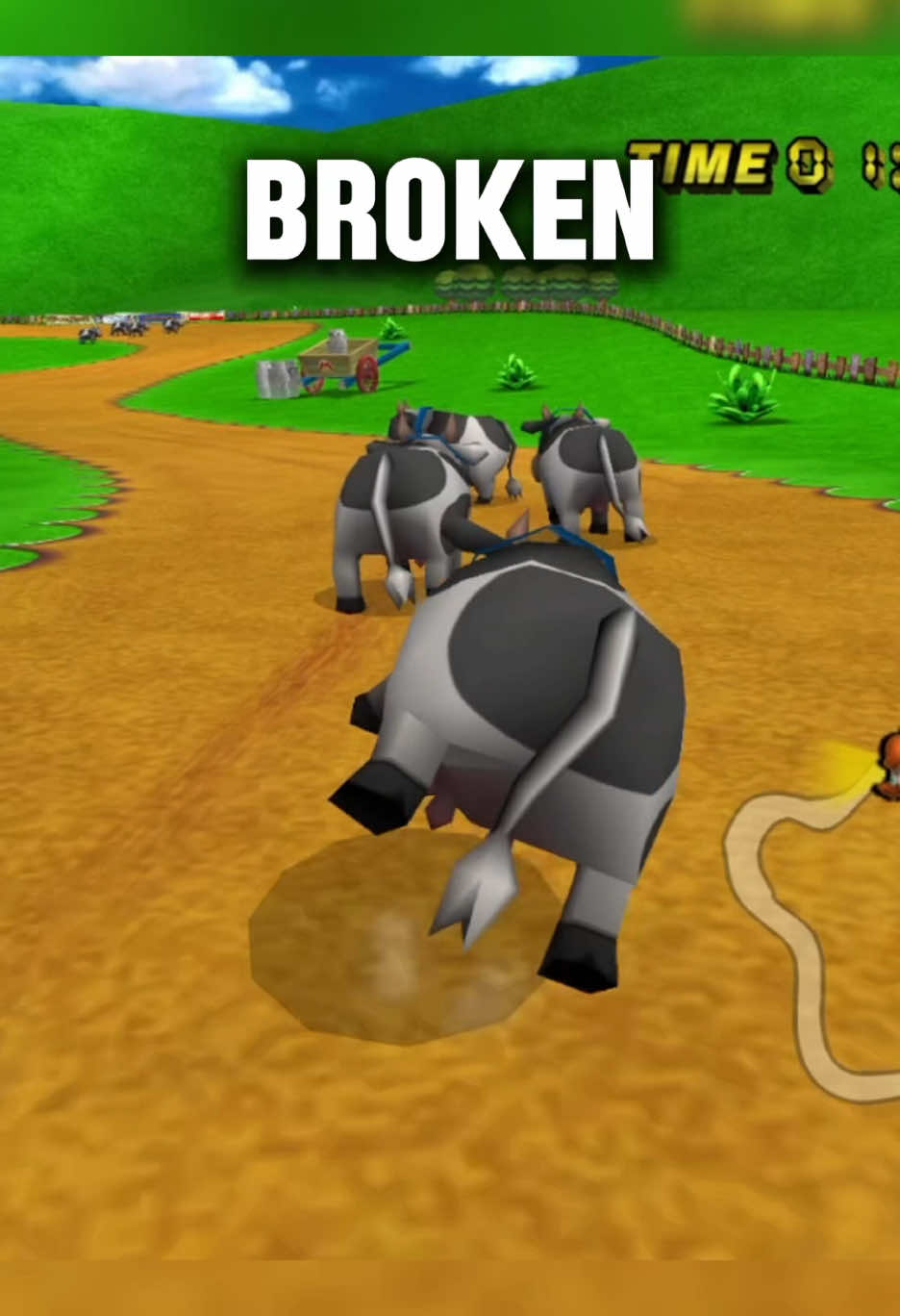 Pretend this caption made you go “moo” #mariokart #secret #throwback #pov #wiinostalgia 