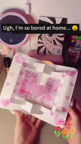 Check out this early-prepared Mother's Day card for Mom and learn how to make one!💖💕❤️ #handmadegifts #giftidea #diycraft #crafttutorial #diygift #papercraft #mothersday #mothersdaygift #giftformom #popupcard #popup #paperflower #hyacinth #DIY 