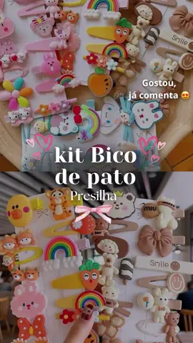 Kit 28 Bico de Pato Presilha de cabelo Xuxinha Rabico infantil Presente de dia das crianças ##presilha##bicodepato##rabico##xuxinha##cabelo