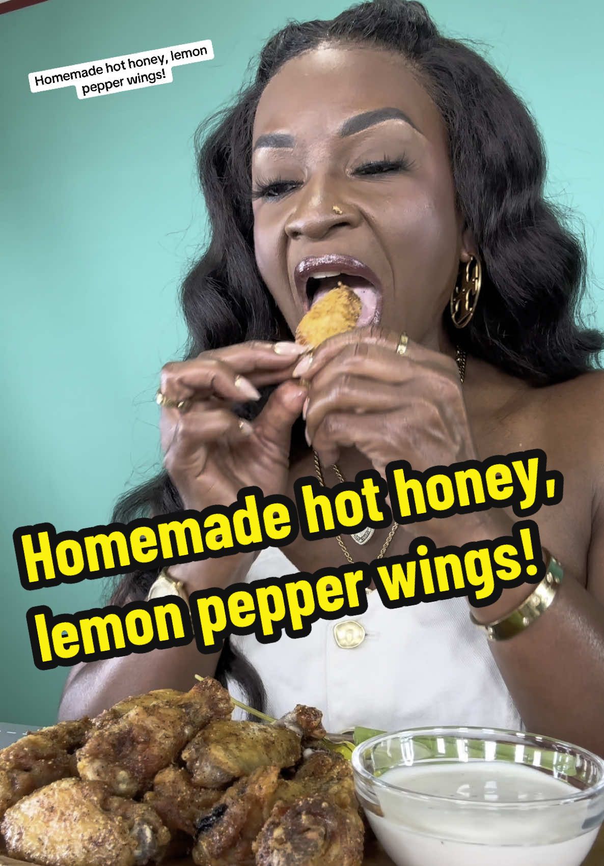 Homemade hot honey, lemon pepper wings! 